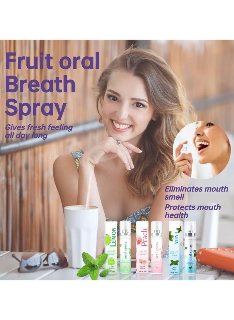 BOAE 3 Count Fruit Mint Mouth Spray, Breath Spray for Adults, Bad Breath Treatment Oral Breath Spray, Breath Freshener for Bad Breath Mouth Spray, Dry Mouth Spray, (0.7OZ/20ML) - Image 4
