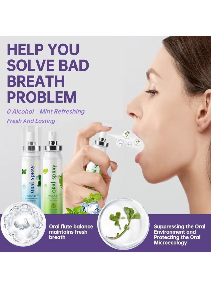 BOAE 3 Count Fruit Mint Mouth Spray, Breath Spray for Adults, Bad Breath Treatment Oral Breath Spray, Breath Freshener for Bad Breath Mouth Spray, Dry Mouth Spray, (0.7OZ/20ML) - Image 5