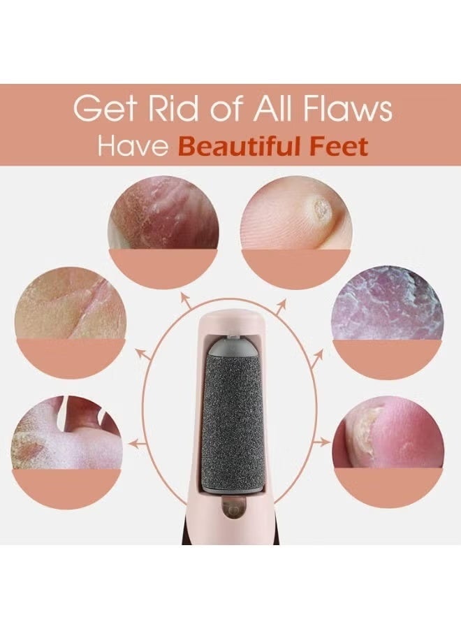 آلة إزالة الجلد الميت الكهربائية، مبرد قدم، جهاز باديكير لإزالة الجلد القاسي، برأسين مزدوجين، أداة العناية بالقدمين، مبرد قدم قابل لإعادة الشحن للنساء، جهاز باديكير لإزالة التشققات والجلد الميت - Image 3