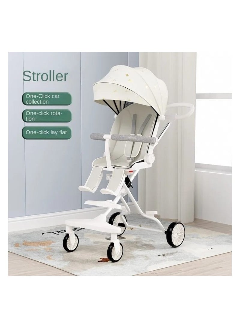 Imported Lightwieght Baby Stroller Reversible Two-Way Stroller Foldable Portable Stroller For Setting,Lying,Outdoor
