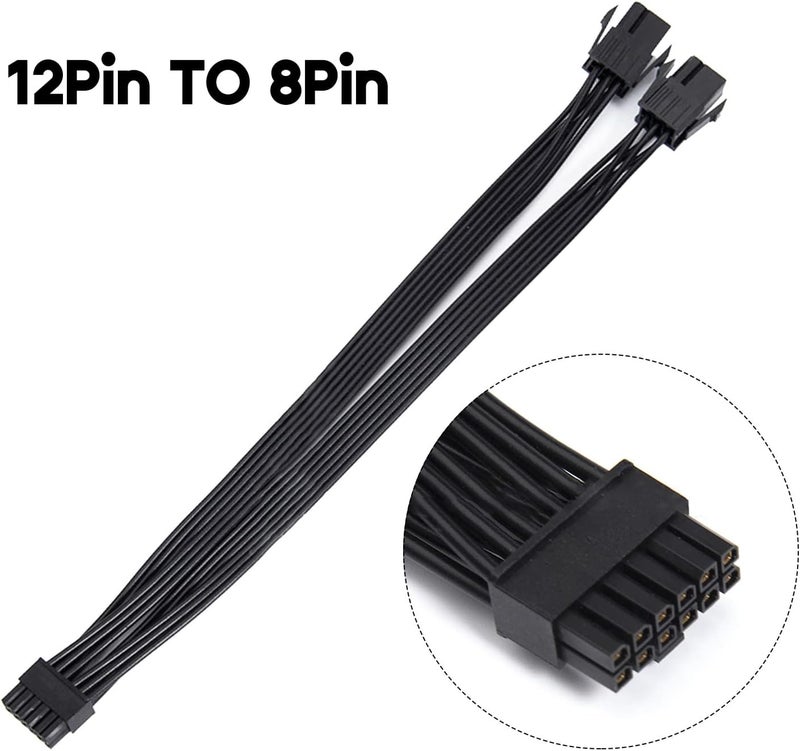 New RTX30 Series 18AWG Graphics Card Power Cable PCIE GPU 8Pin to 12Pin for RTX3070 3080 3090 - Image 2