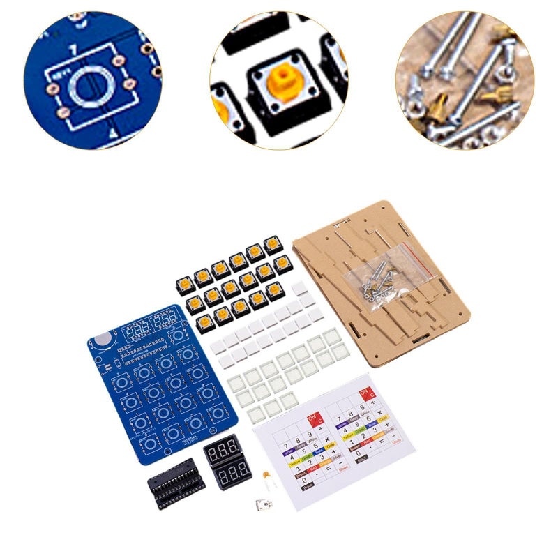 DIY 6 Digits Calculator Kit with Shell Solder Practice Electronics Learning Home Office Use - Image 5