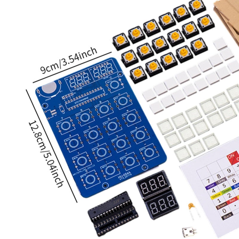 DIY 6 Digits Calculator Kit with Shell Solder Practice Electronics Learning Home Office Use - Image 4