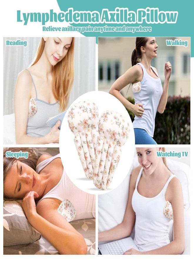 RoamReady Lymphedema Axilla Pillow, Armpit Pain Relief Mastectomy Pillows, 2 Pcs Cotton Lumpectomy Recovery Supplies, Post Mastectomy Pillow for Sleeping, Post Mastectomy Must Haves, Pink Ditsy - Image 3