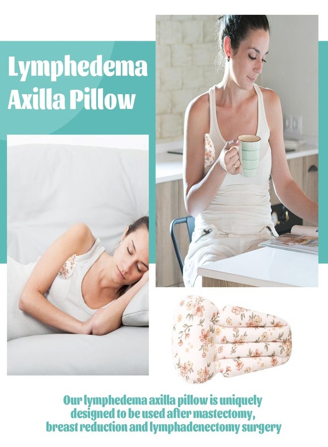 RoamReady Lymphedema Axilla Pillow, Armpit Pain Relief Mastectomy Pillows, 2 Pcs Cotton Lumpectomy Recovery Supplies, Post Mastectomy Pillow for Sleeping, Post Mastectomy Must Haves, Pink Ditsy - Image 5