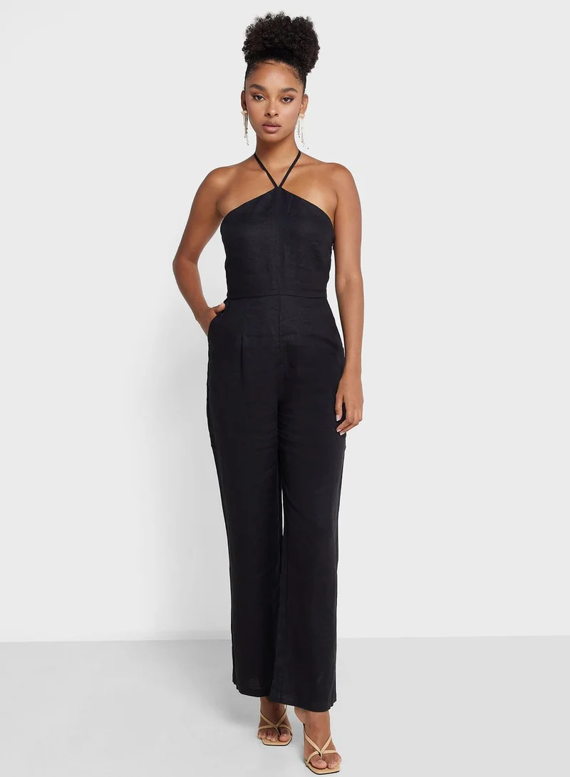 NA-KD Halter Neck Jumpsuit