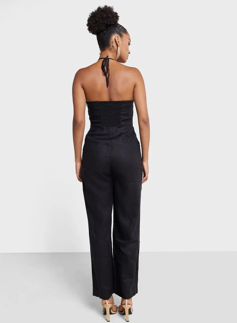 NA-KD Halter Neck Jumpsuit