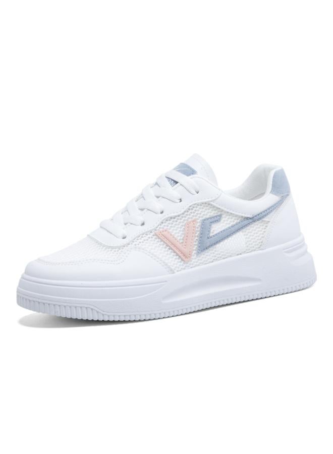 SHAKA White Shoes Women's Shoes Spring New Versatile Breathable Single Mesh Summer Canvas Sports Board Shoes Mesh Shoes Thin - Image 5