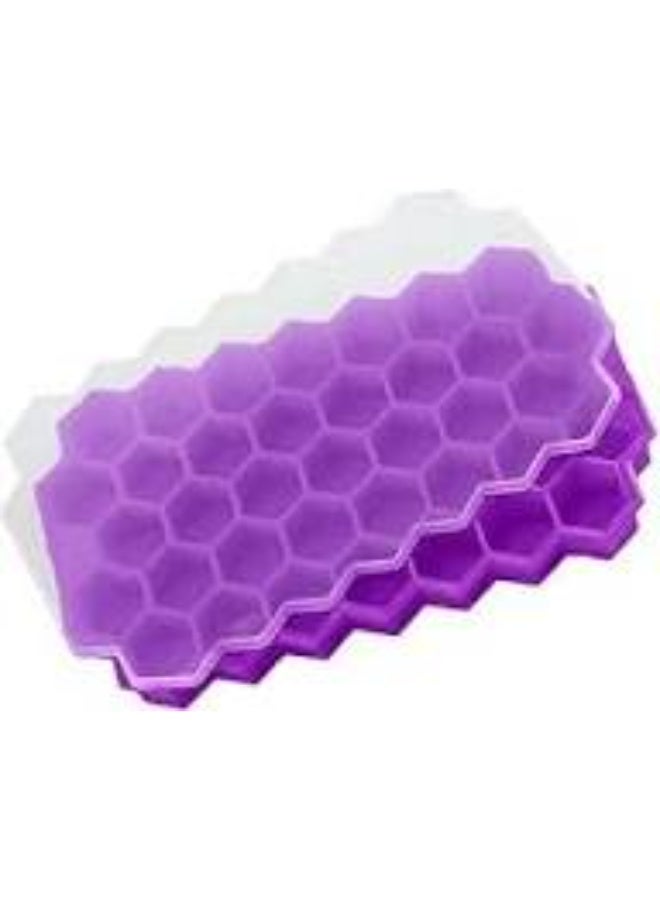 37-Cube Purple Silicone Ice Cube Tray – Flexible Stackable Freezer Ice Mold with Easy Release Design - Image 5