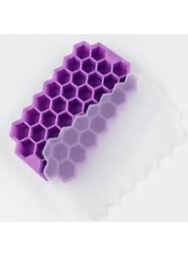 37-Cube Purple Silicone Ice Cube Tray – Flexible Stackable Freezer Ice Mold with Easy Release Design - Image 2