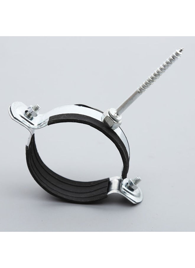 Generic - PPR Metal Pipe Clamp Thickened Hoop Black Skin Plastic-coated Pipe Clamp Pipe Clamp Sewer Pipe Fittings Elevator-Model:Φ90m8 - Image 1