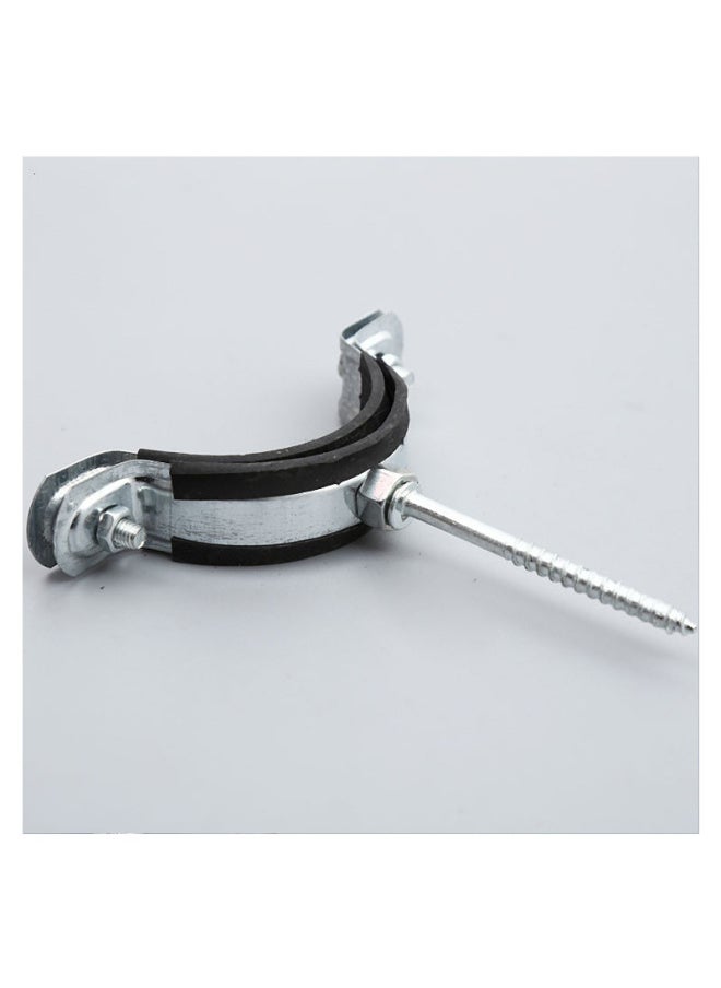 Generic - PPR Metal Pipe Clamp Thickened Hoop Black Skin Plastic-coated Pipe Clamp Pipe Clamp Sewer Pipe Fittings Elevator-Model:Φ90m8 - Image 1