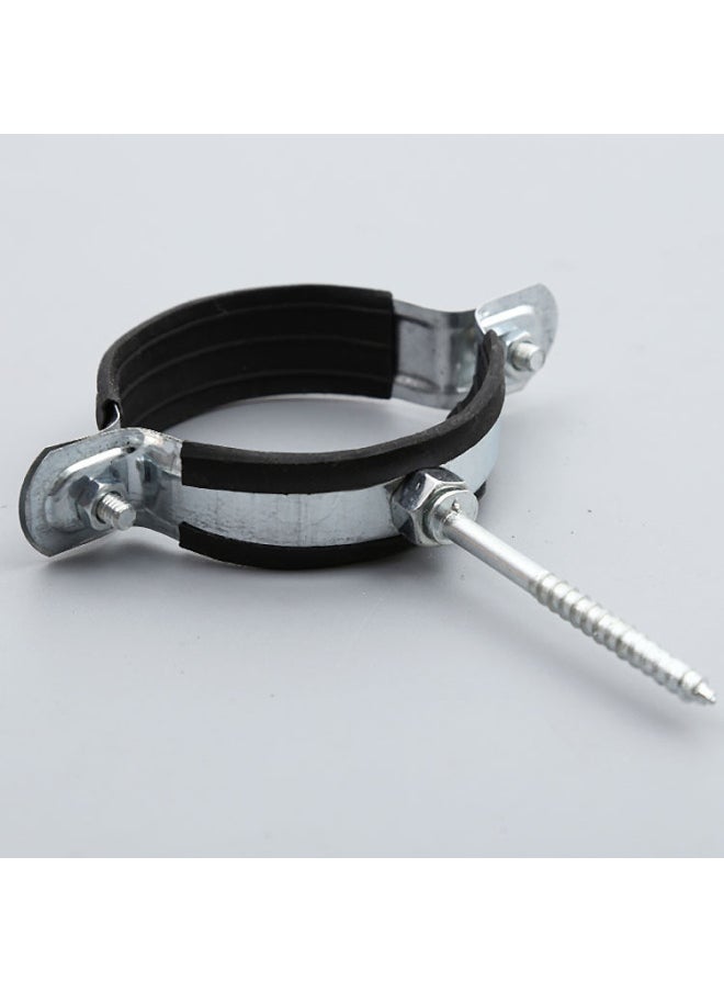Generic - PPR Metal Pipe Clamp Thickened Hoop Black Skin Plastic-coated Pipe Clamp Pipe Clamp Sewer Pipe Fittings Elevator-Model:Φ90m8 - Image 1
