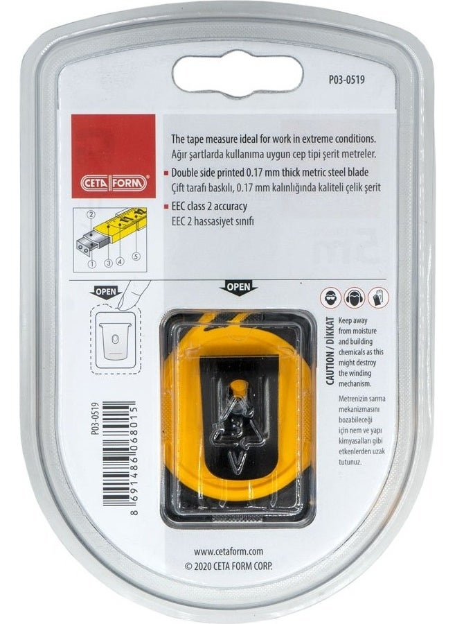 Ceta Form P03-0519 C-Pro Heavy Duty Tape Measure 5mt 19MM  - Image 5
