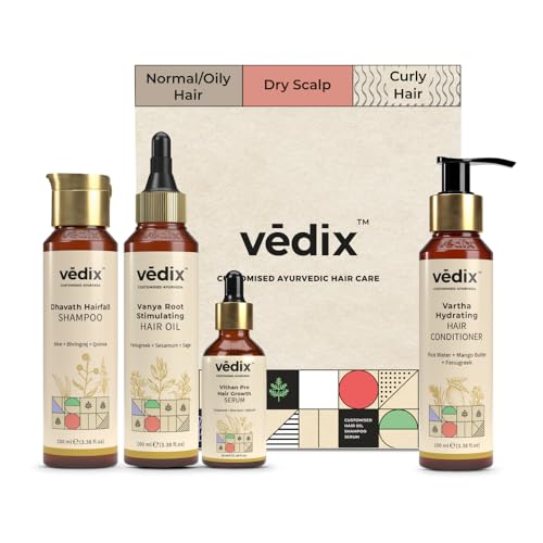 Vedix Customized Ayurvedic Hair Care Kit for Dry Scalp & Curly Hair | Regimen Hair care Kit | Combo kit - Image 1