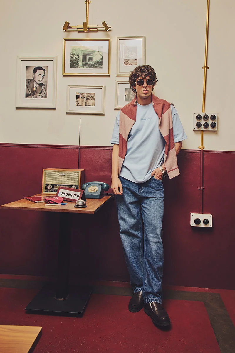 SNITCH Late Checkout Leisure Club Embroidered Oversized T-Shirt