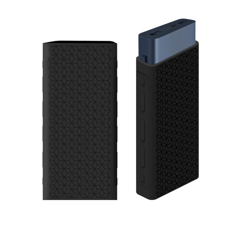 GadgetBite Silicon Soft Cover Case for Mi Power Bank 3i 20000 mAh Battery [Power Bank NOT Included]-Black - Image 1