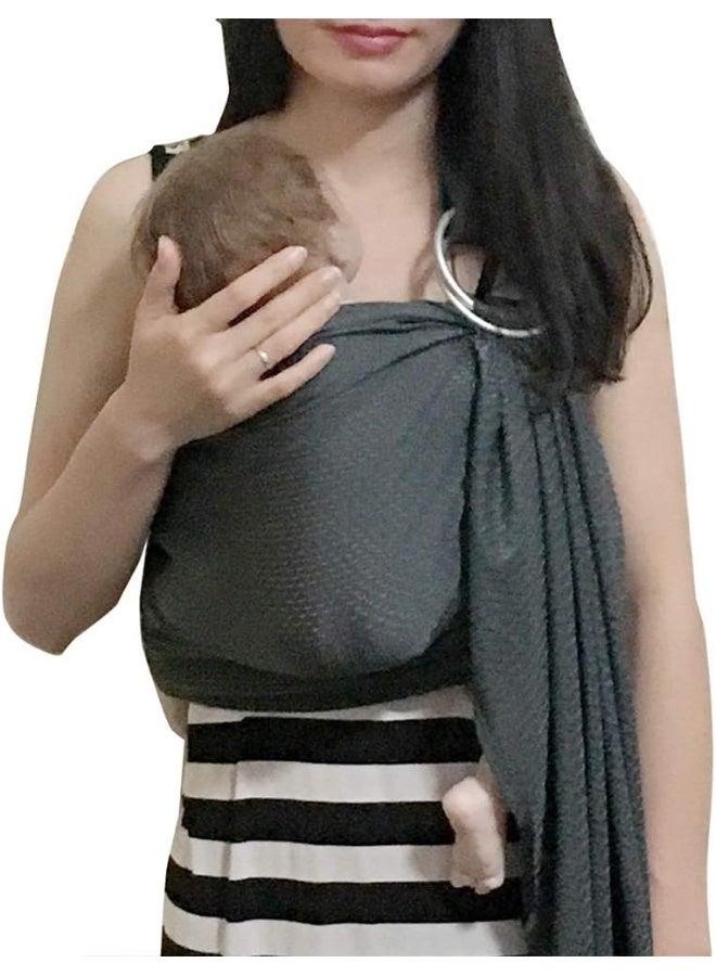 Vlokup Baby Water Ring Sling Carrier | Lightweight Breathable Mesh Baby Wrap for Infant, Newborn, Kids and Toddlers | Perfect for Summer, Swimming, Pool, Beach | Great for Dad too Grey - Image 1