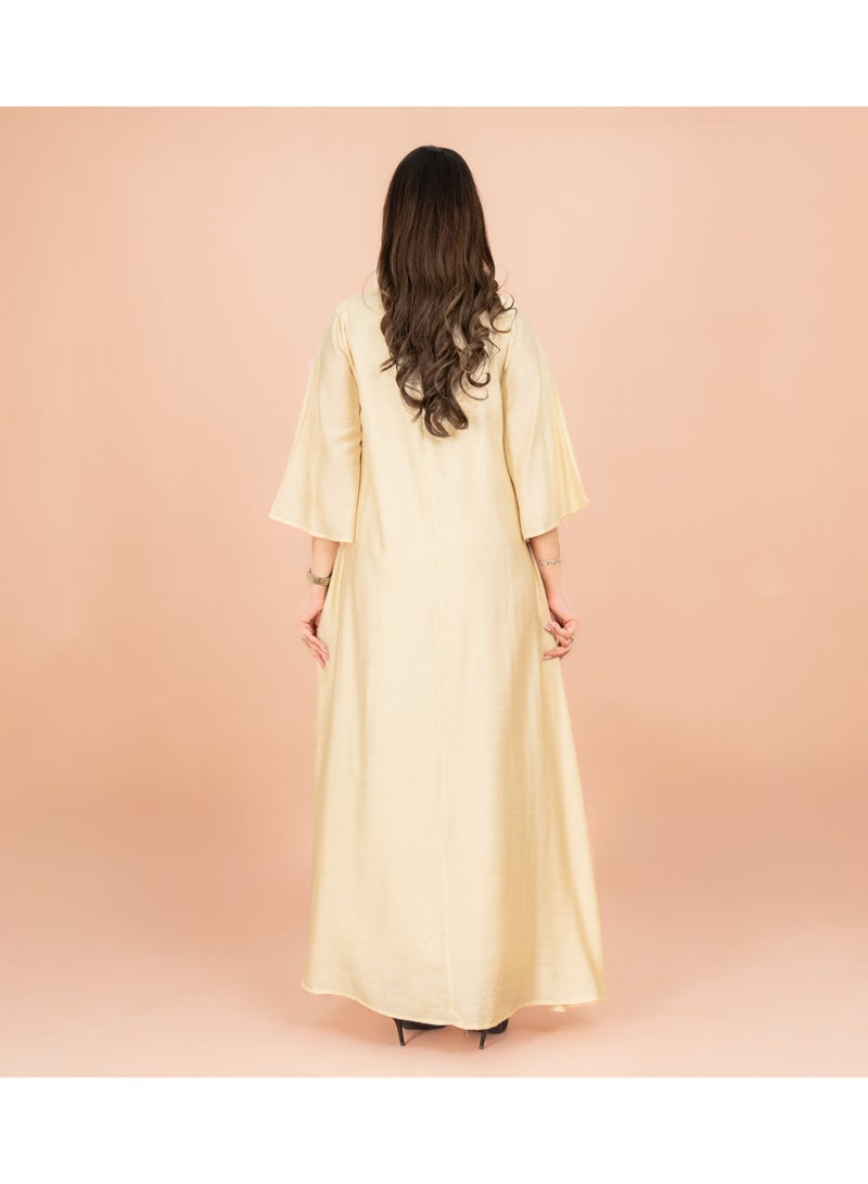 IKKXA Three Dimensional Flowers Crystal Solid Modern Jalabiya - Image 4