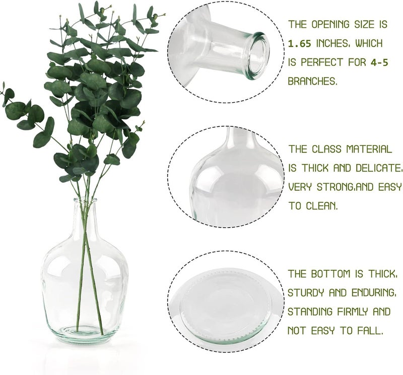 Bfttlity Clear Glass Vase Tall Farmhouse Vase for Branches Glass Vases for Centerpieces in Home Decoration (M) - Image 3