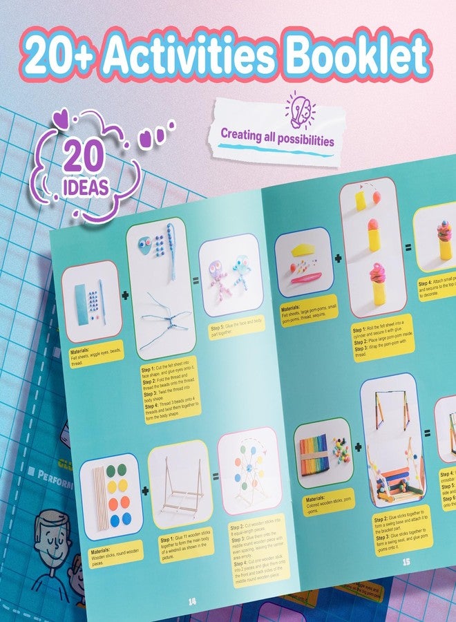 ROBOTIME Ultimate Craft Kit for Kids Ages 8-12 | Largest Pack | 1600+ Pieces Deluxe Arts and Crafts Supplies | Screen-Free Activities for Kids | Gift Ideas for Girls & Boys - Image 4