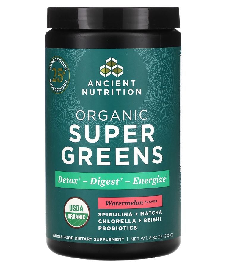 Ancient Nutrition Organic SuperGreens Watermelon 8.82 oz (250 g)