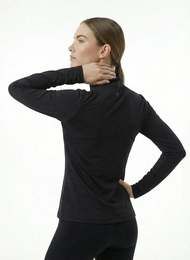 Cardio Bunny CB-SS26-ZT-29_Black_OD Women's Active Half Zip Training Top for Women | Best Price UAE