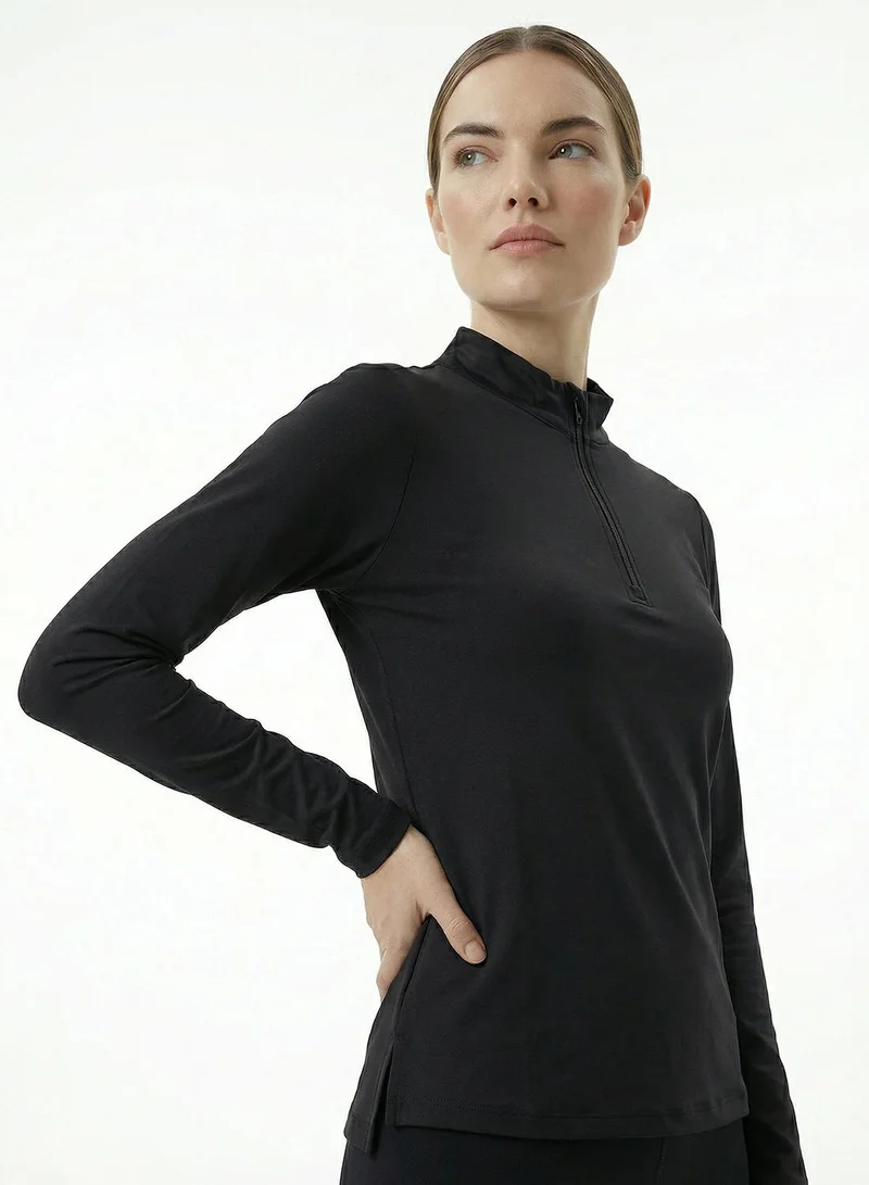 Cardio Bunny CB-SS26-ZT-29_Black_OD Women's Active Half Zip Training Top for Women | Best Price UAE