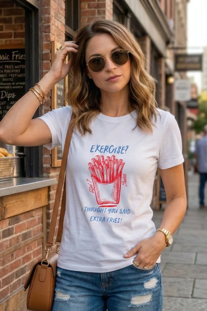جونبيري JUNEBERRY® Regular Fit Women’s Pure Cotton Printed T-Shirt – Lightweight, Comfortable & Trendy Casual Graphic Tee (JB_55_EXRZE_WT_S)