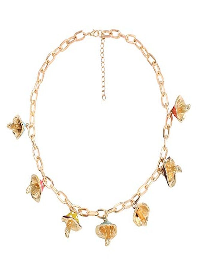 قلادات تشوكر من المينا بتصميم فطر ملون لطيف من منطقة بينغيونغ تشانغ هاراجوكو، مجوهرات نسائية، هدية للأزواج، قلادات تشوكر مصنوعة يدوياً بقلادات على شكل خضراوات. - Image 4