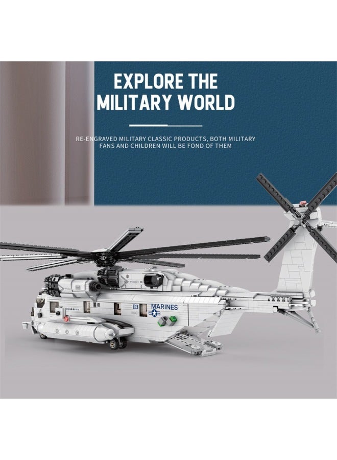 Building Blocks - 33031 (CH-47) Building Blocks - Attack Helicopters, Military Vehicles, Military Models, Compatible with Mainstream Brands, Children's Collectibles, Boy's Gifts - Image 3