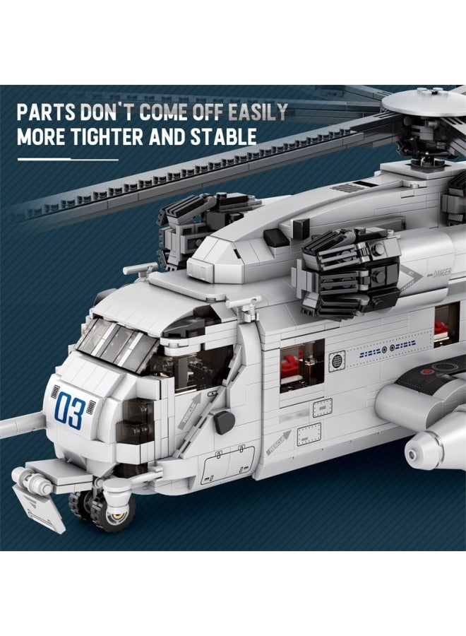 Building Blocks - 33031 (CH-47) Building Blocks - Attack Helicopters, Military Vehicles, Military Models, Compatible with Mainstream Brands, Children's Collectibles, Boy's Gifts - Image 5