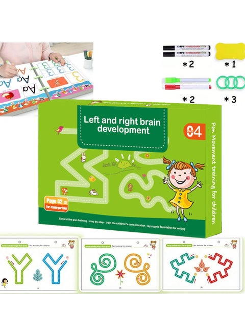Scribble smart Workbook, Magical Tracing Workbook Set, Little Curious Minds Scribble smart, Scribble smart Workbook Fast-Track Young Minds, Early Education Tracing Paper For Drawing (Level 4)