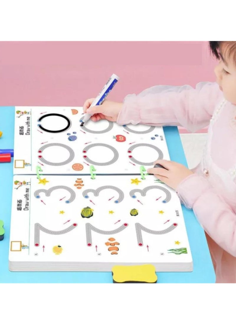 Generic - Scribble smart Workbook, Magical Tracing Workbook Set, Little Curious Minds Scribble smart, Scribble smart Workbook Fast-Track Young Minds, Early Education Tracing Paper For Drawing (Level 4) - Image 1
