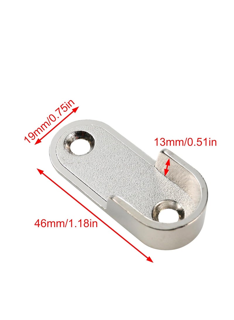 GOMETY Oval Closet Rod End Support For 15x30mm Rods (Pack of 6)  - Image 3