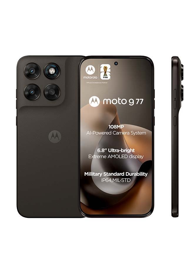 Motorola G77 Dual SIM 5G 8GB RAM 256GB PANTONE Black Olive (Black) - Middle East Version - Image 2