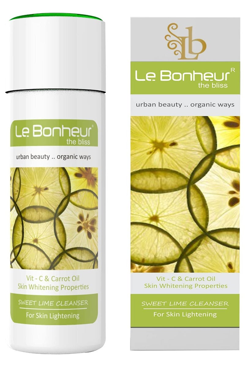 Le Bonheur.. Le Bonheur Sweet Lime Cleanser | Perfect for Skin Lightening | Vitamin C | Carrot Oil | For Skin Repairing Lightening | Face Wash | 160ml. - Image 1