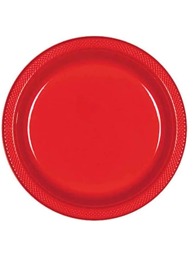 Amscan Apple Red Plastic Plates 7In 20Pcs - Image 1