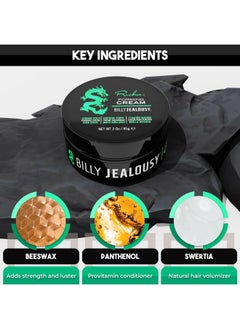 Billy Jealousy Billy Jealousy Ruckus Hair Forming Cream, Men's Styling Hair Cream For Strong Hold and High Shine, 3 Oz.  - Image 3