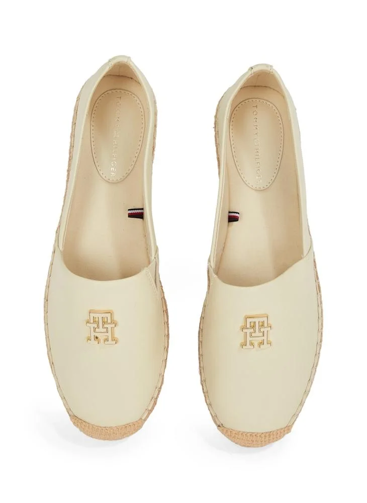 TOMMY HILFIGER Logo Detailed  Leather Espadrilles