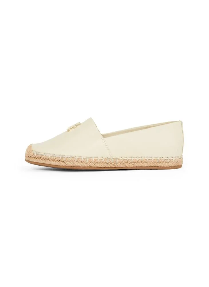 تومي هيلفيغر Logo Detailed  Leather Espadrilles