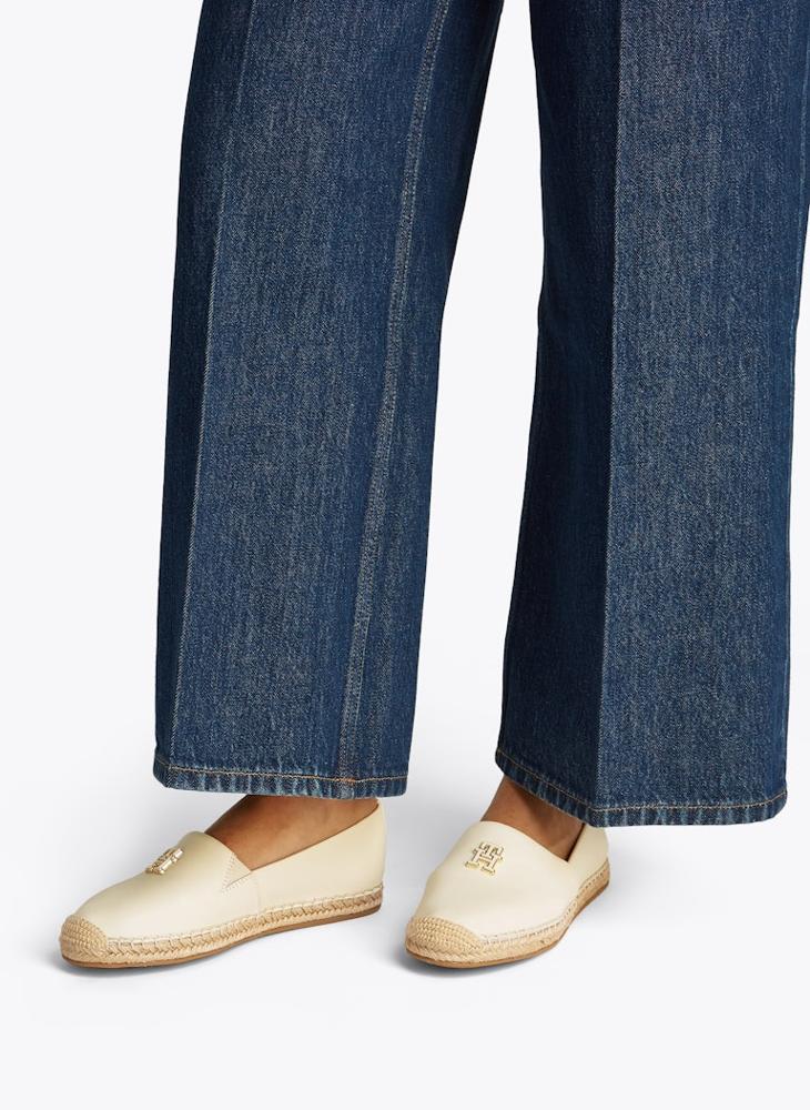 Logo Detailed  Leather Espadrilles