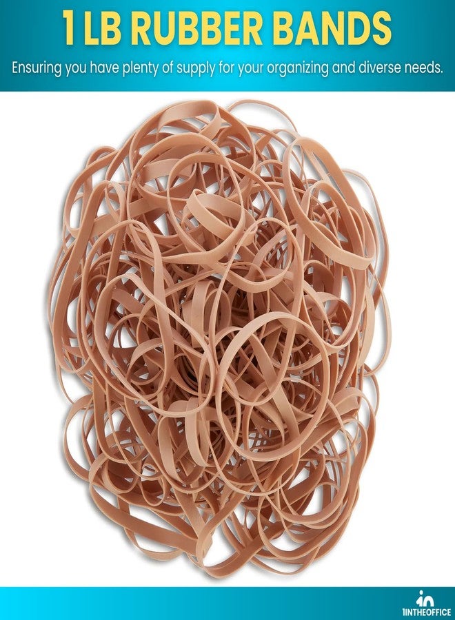 1InTheOffice Thick Heavy Duty Rubber Bands, Beige Size 64, 320 Bands/2 Pack - Image 3