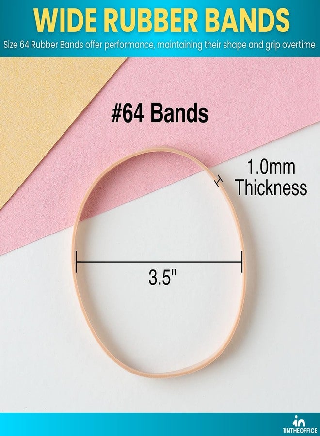 1InTheOffice Thick Heavy Duty Rubber Bands, Beige Size 64, 320 Bands/2 Pack - Image 5
