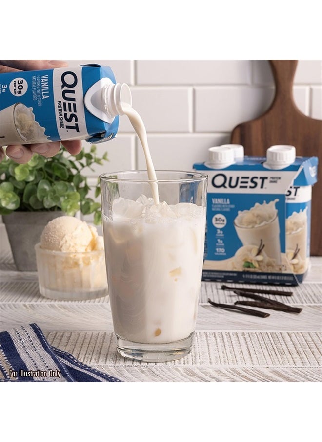 QUEST NUTRITION - Vanilla Protein Shake, High Protein, Low Carb, Gluten Free, Keto Friendly, 11 Fl.Oz 4 Count (Pack of 3) - Image 1