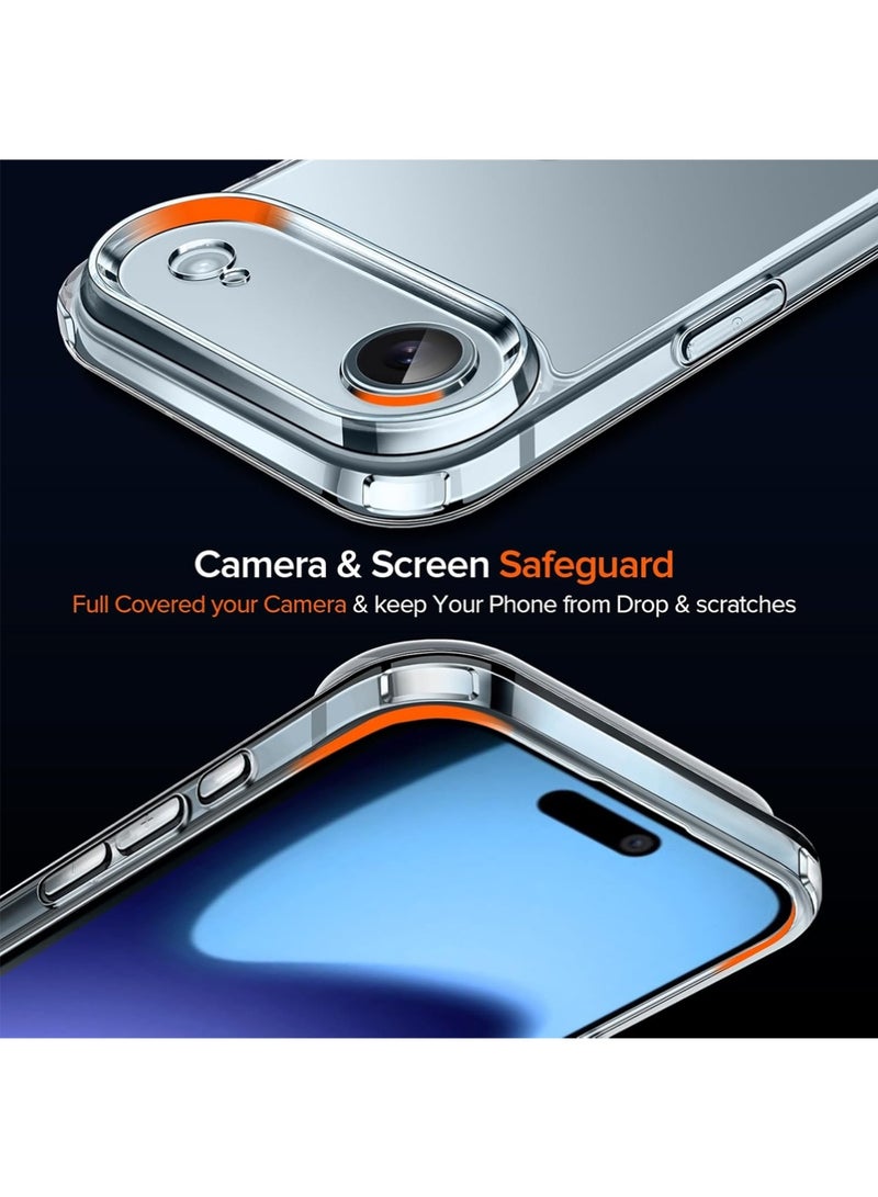 X-level Clear Case for iPhone Air ,Case Cover with 2 Pieces Screen Protector, Anti-Yellowing Protection Slim Bumper Case – Transparent - Image 5