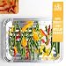 PLASTICPRO 10 Pack Disposable Aluminum Grill Liners Toppers Aluminum Foil Broiler Pans Durable Ribbed Grill Drip Pans 9x13 - Image 2