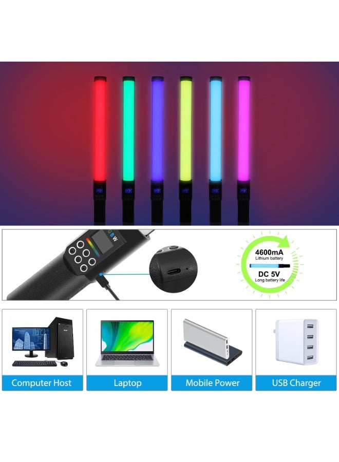 بولوز PULUZ RGB LED مصباح يدوي كامل اللون RGB عصا مصباح فوتوغرافي - Image 4