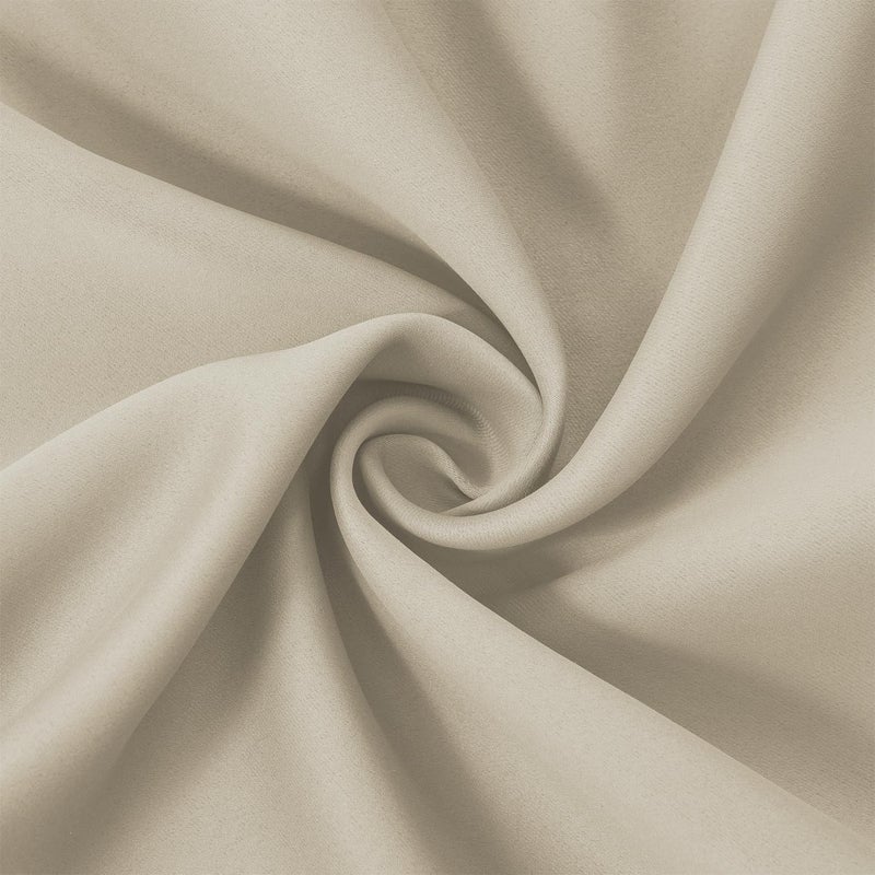 LEMOMO Light Beige Thermal Blackout Curtains/52 x 72 Inch/Set of 2 Panels Room Darkening Curtains - Image 5