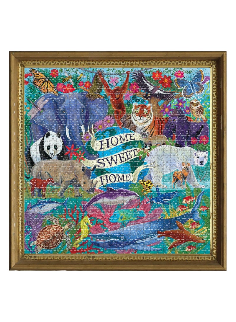 eeBoo: Piece and Love Planet Earth 1000-piece Square Adult Jigsaw Puzzle, Jigsaw Puzzle for Adults and Families, Includes Glossy, Sturdy Pieces and Minimal Puzzle Dust - Image 4